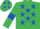 Emerald Green, Royal Blue stars, armlets and stars on cap