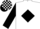 WHITE, black diamond & sleeves, check cap