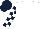 White, Dark Blue and White check sleeves, Dark Blue cap