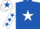 ROYAL BLUE, white star, white sleeves, royal blue stars, white cap, royal blue star