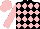BLACK and PINK diamonds, PINK sleeves and cap