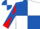 Royal Blue and White (quartered), Red and Royal Blue diabolo on sleeves