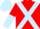 Red, Light Blue cross belts, Red and Light Blue halved sleeves, Light Blue cap