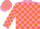 MAUVE & ORANGE CHECK