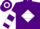 Purple, White Diamond Hoop