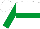 WHITE, emerald green hoop, emerald green sleeves, white cap