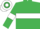 Emerald Green, White hoop and armlets, hooped cap