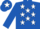 Royal Blue, White stars, Royal Blue cap, White star