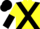 Yellow, Black cross belts, Yellow and Black halved sleeves, Black cap