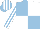 Light Blue and White (quartered), striped sleeves and cap