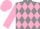 Grey and Pink diamonds, Pink sleeves and cap