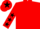 RED, black stars on sleeves, black star on cap