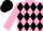 PINK, black diamonds, black cap