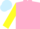 Pink, Yellow sleeves, Light Blue cap