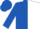ROYAL BLUE & WHITE HALVED, royal blue sleeves & cap