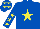 ROYAL BLUE, yellow star, yellow stars on sleeves, royal blue cap, yellow stars