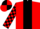 Red, Black stripe, check sleeves, quartered cap