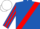Royal Blue, Red sash, striped sleeves, White cap