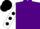 Purple, White sleeves, Black spots, Black cap