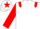 White, Red epaulets, sleeves and star on cap