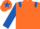Orange, Royal Blue epaulets, sleeves and star on cap
