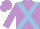 Mauve, Light Blue cross belts