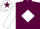 MAROON, WHITE diamond and sleeves, WHITE cap, MAROON star