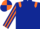 Dark Blue, Orange epaulets, striped sleeves, quartered cap
