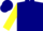 Navy Blue, Yellow Bars on Sleeves