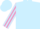 Light Blue, Mauve striped sleeves