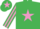 Emerald Green, Mauve star, striped sleeves and star on cap