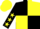 Black and yellow (quartered), black sleeves, yellow stars, yellow cap