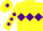 Yellow, Purple triple diamond, diamonds on sleeves, Yellow cap, Purple diamond