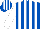 ROYAL BLUE & WHITE STRIPES, white sleeves, striped cap
