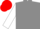 Grey, white sleeves, red cap