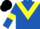 Royal Blue, Yellow chevron and armlets, Black cap