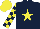 Dark Blue, Yellow star, checked sleeves, Yellow cap