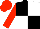 Black and White (quartered), Scarlet sleeves and cap