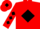 RED, black diamond, black diamonds on sleeves, black diamond on cap