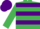 Emerald Green, Purple hoops, Emerald Green sleeves, Purple cap