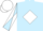 Light Blue, White diamond, diabolo on sleeves, White cap