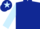 DARK BLUE, light blue sleeves, dark blue cap, light blue star