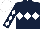DARK BLUE, WHITE triple diamond, diamonds on sleeves and cap