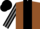 Brown, Black stripe, Black and Grey striped sleeves, Black cap