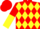Red and Yellow diamonds, halved sleeves