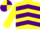 YELLOW & PURPLE CHEVRONS, yellow sleeves, quartered cap