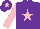 PURPLE, pink star & sleeves, pink star on cap