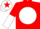 RED, white disc, halved sleeves, white cap, red star