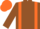 Brown, Orange braces, Orange cap