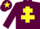 Maroon, Yellow Cross of Lorraine and star on cap